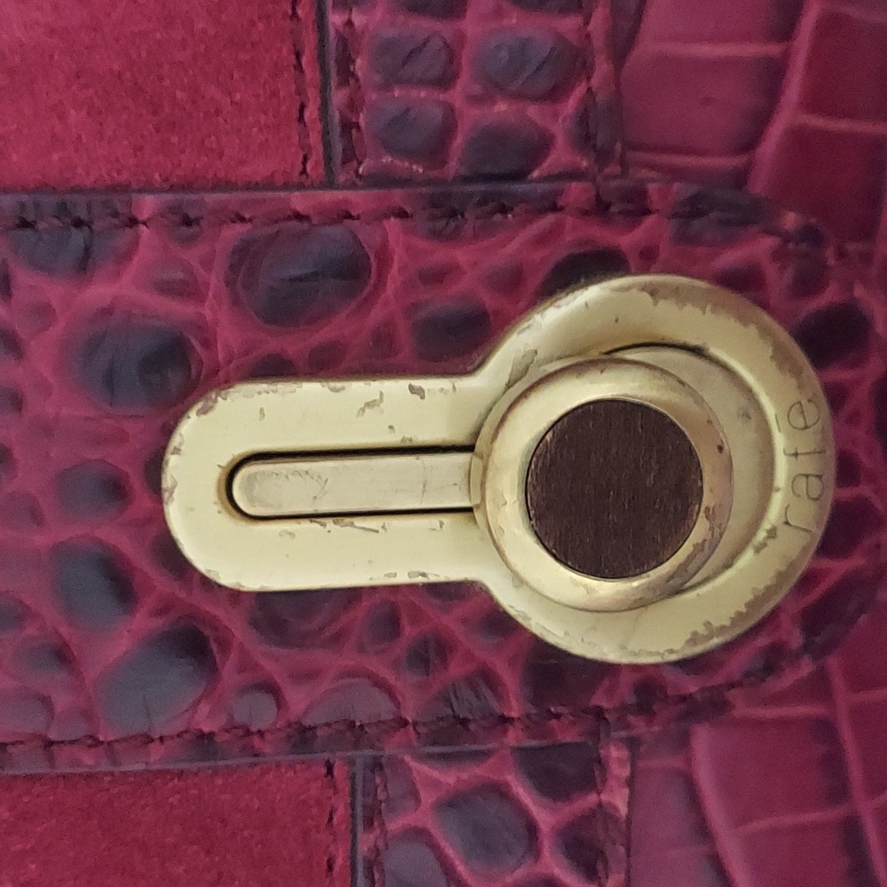 RAFE' TERESA Croc Embossed Vintage Style Satchel 🏷 - Picture 9 of 11